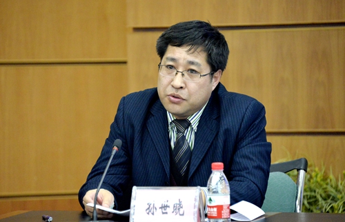 孙世晓代表校九三学社第二届委员会作表态发言